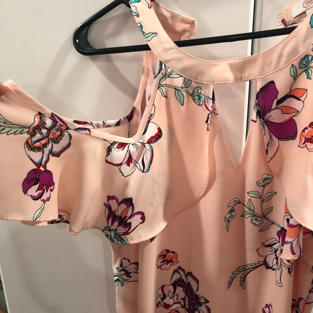 Floral pink dress